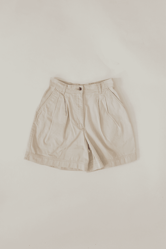 Early 2000s Vintage Charter Club Beige High Waist Shorts Size 6P