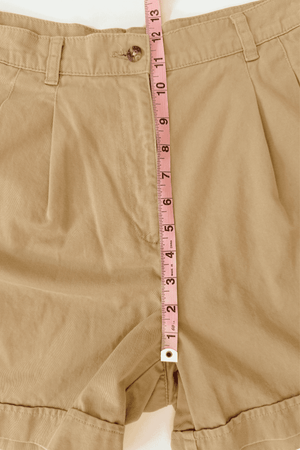 Early 2000s Vintage Tommy Hilfiger Beige High Waist Shorts Size 10