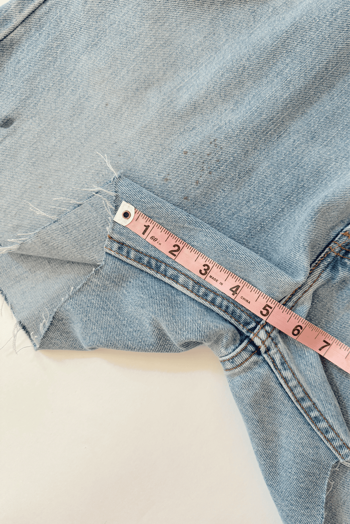 Upcycled 505 Levi’s Denim High Waist Shorts 40 W