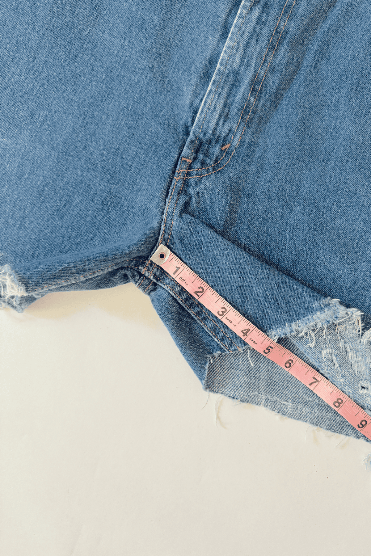 Upcycled 505 Levi’s Denim High Waist Shorts 42 W