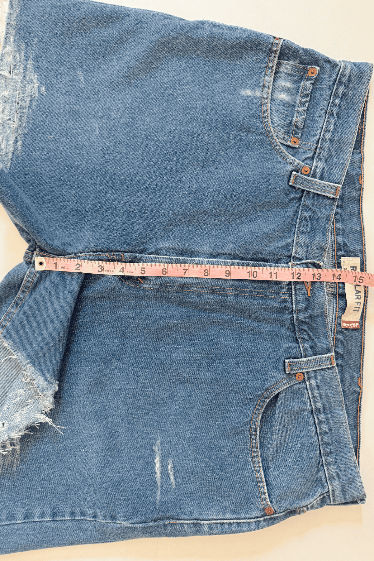 Upcycled 505 Levi’s Denim High Waist Shorts 42 W