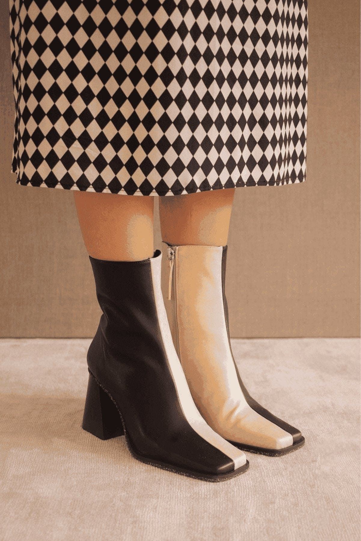 Vegan Black Stone Ankle Boots - oh-eco