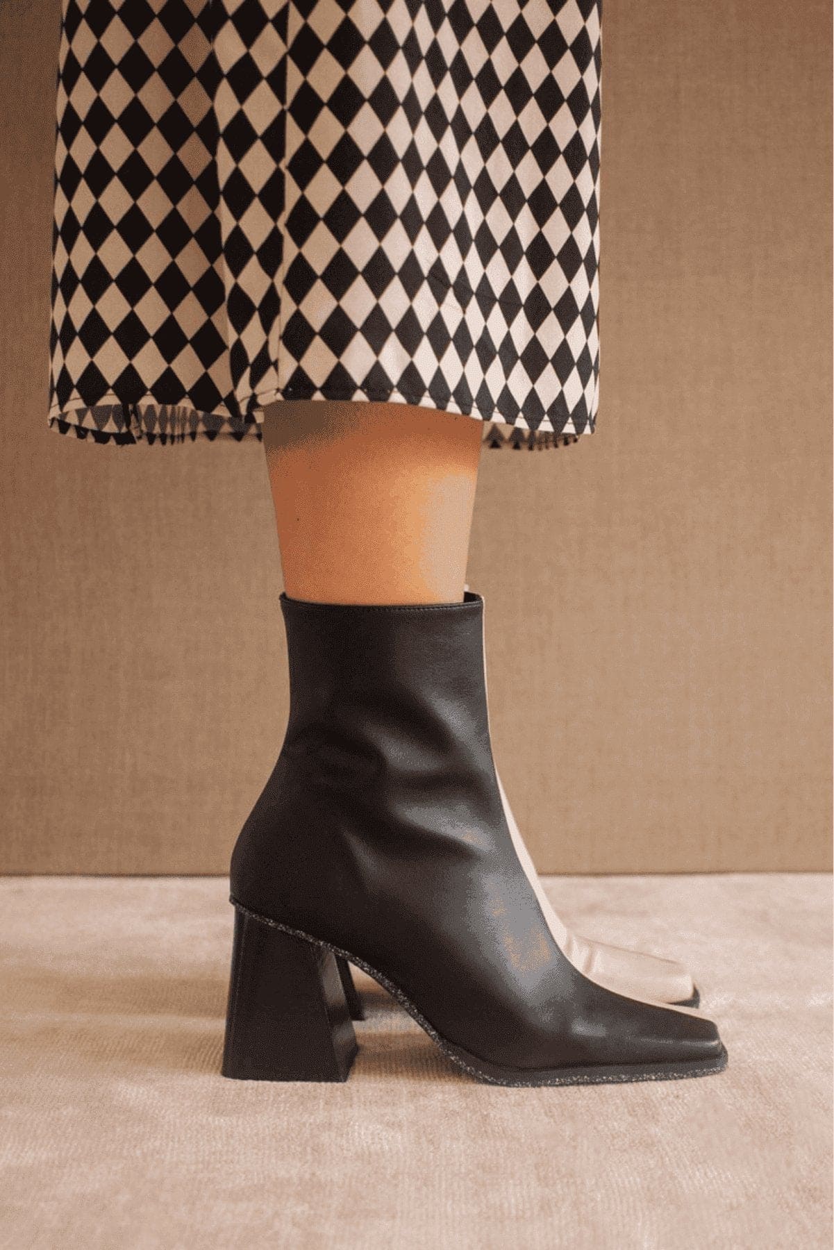 Vegan Black Stone Ankle Boots - oh-eco
