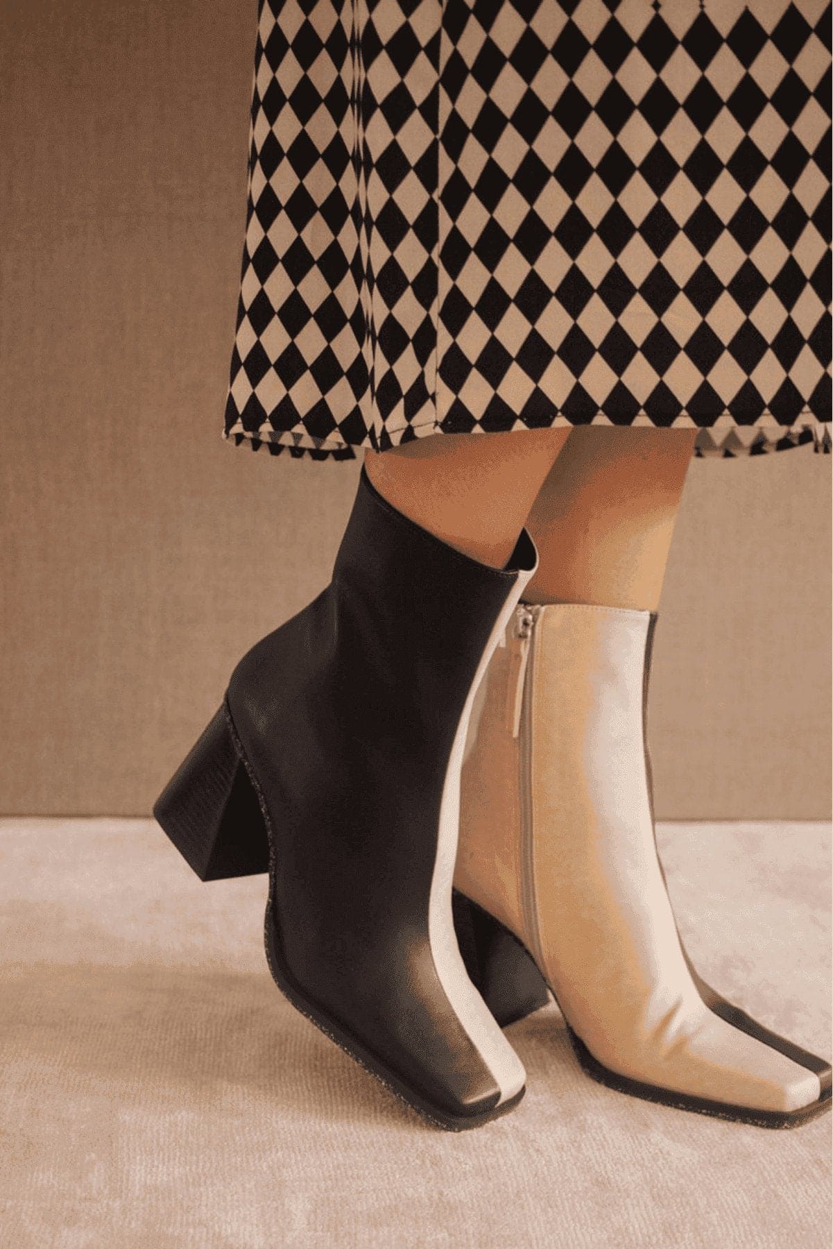 Vegan Black Stone Ankle Boots - oh-eco