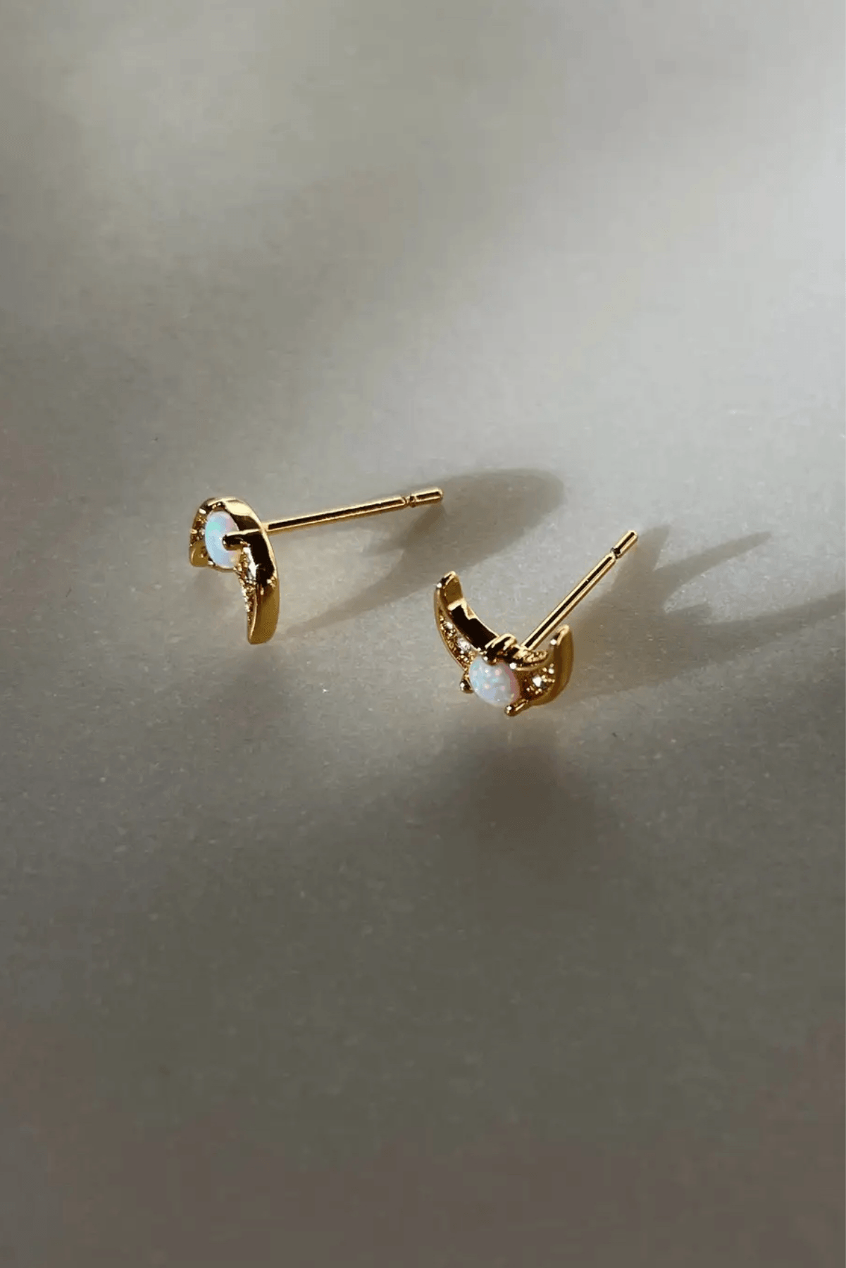 24K Gold-Filled Opal Crystal Eclipse Studs