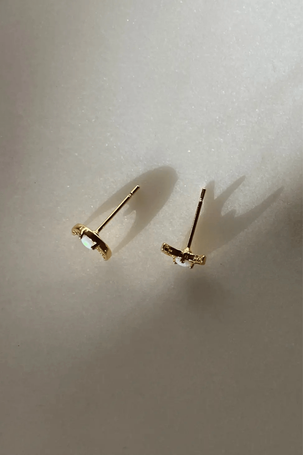 24K Gold-Filled Opal Crystal Eclipse Studs