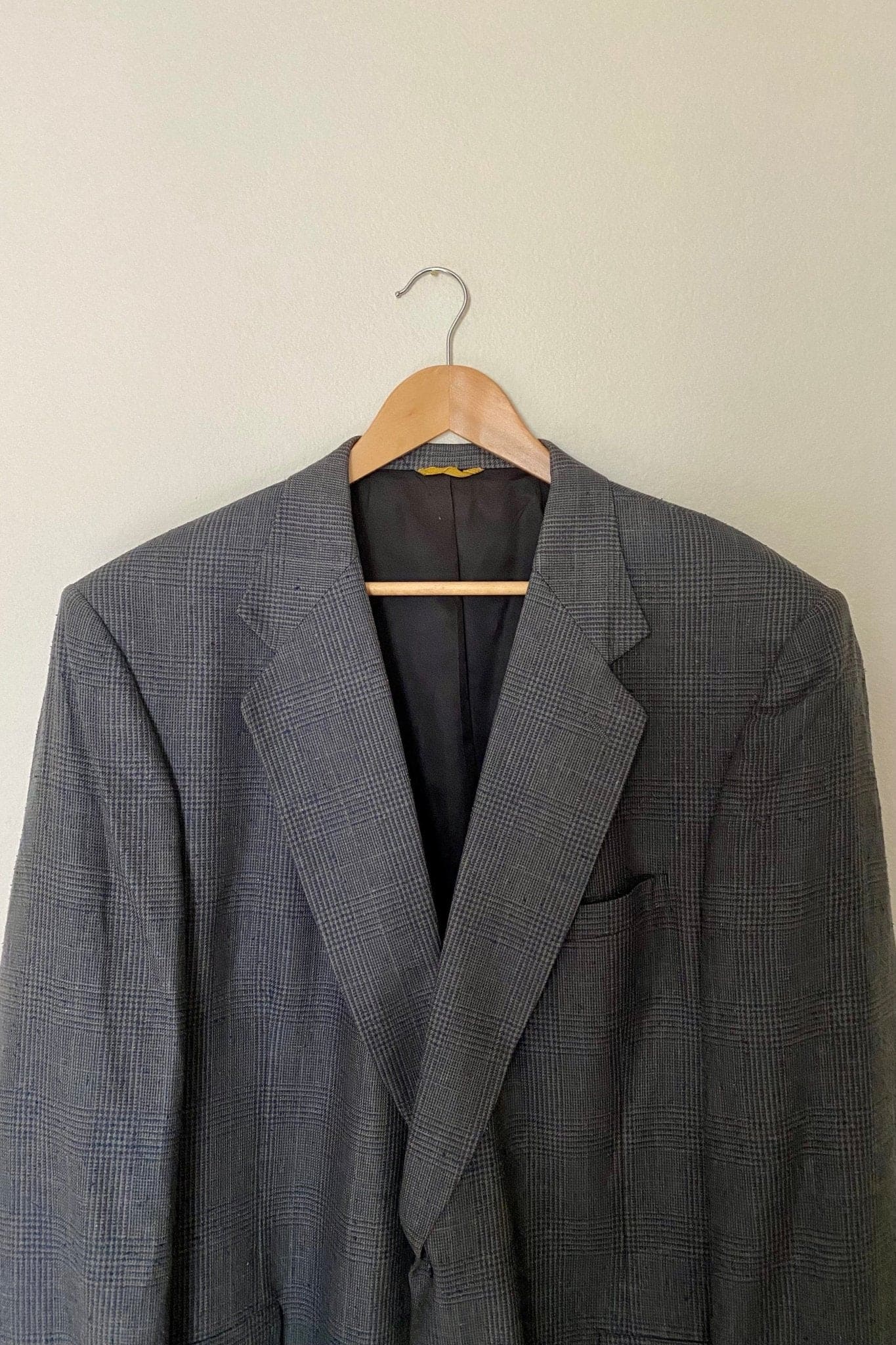 60s Vintage Sterling & Hunt Gray Tartan Oversized Blazer - oh-eco