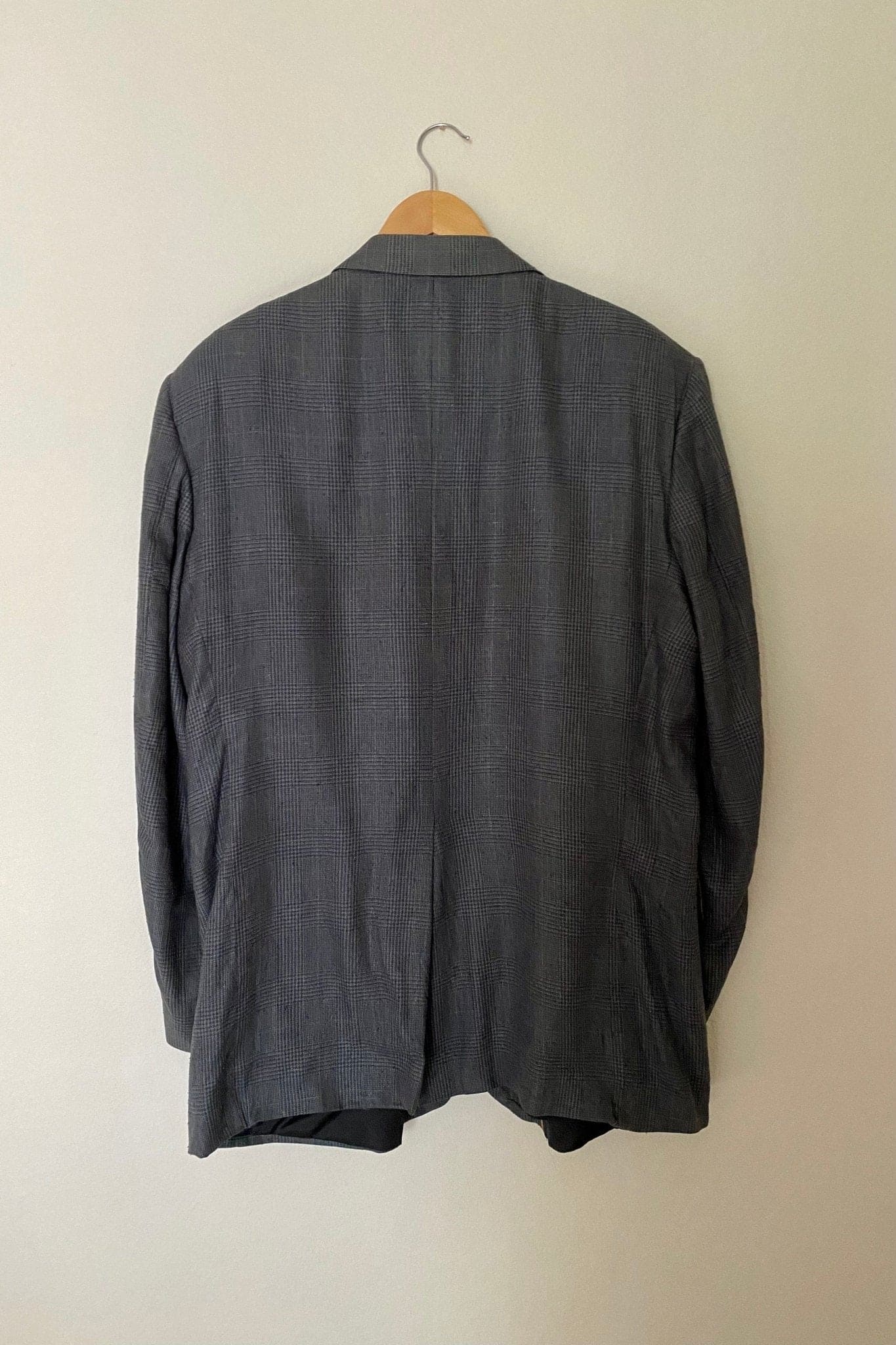 60s Vintage Sterling & Hunt Gray Tartan Oversized Blazer - oh-eco