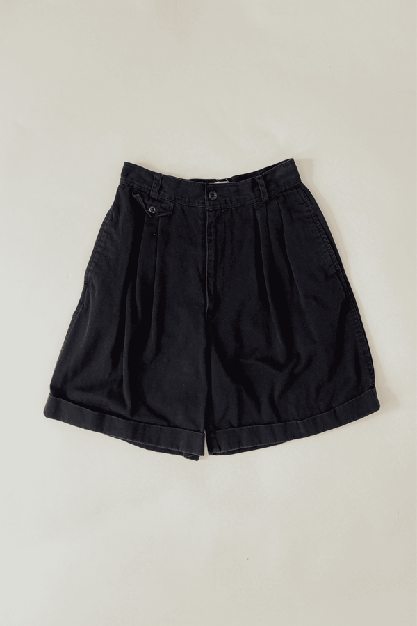 80s Vintage Rafaella Black High Waist Shorts Size 8