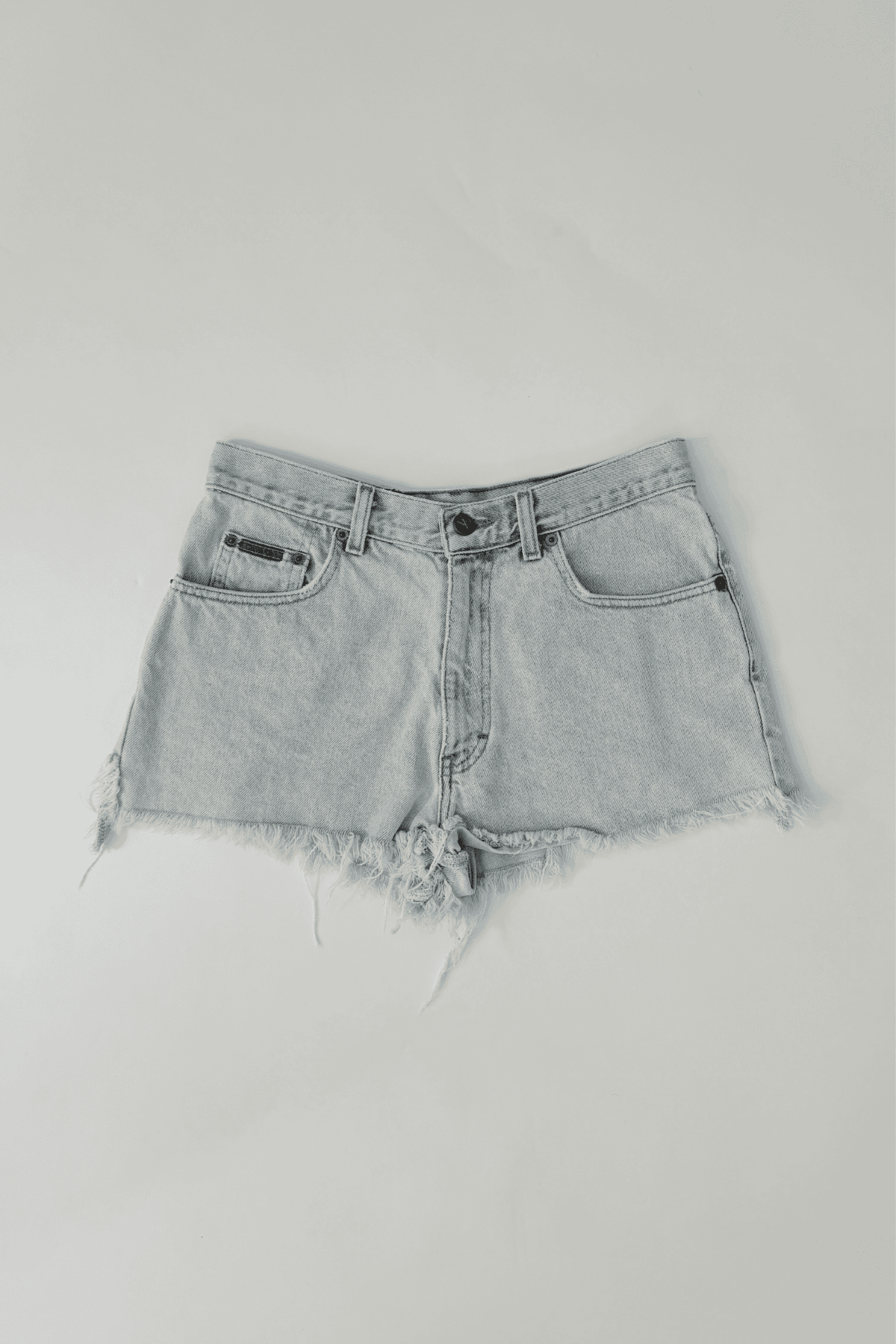 90s Vintage Calvin Klein Denim High Waist Shorts Size 7 Made in USA