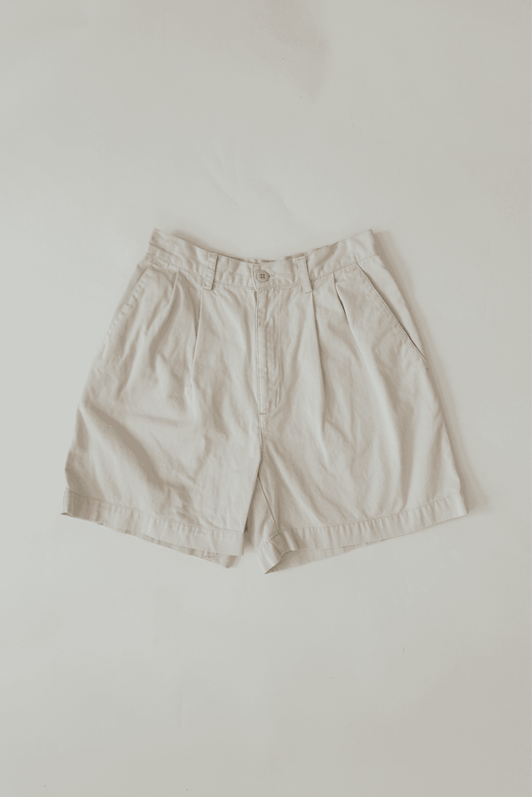 90s Vintage Gap Beige High Waist Shorts Size 8