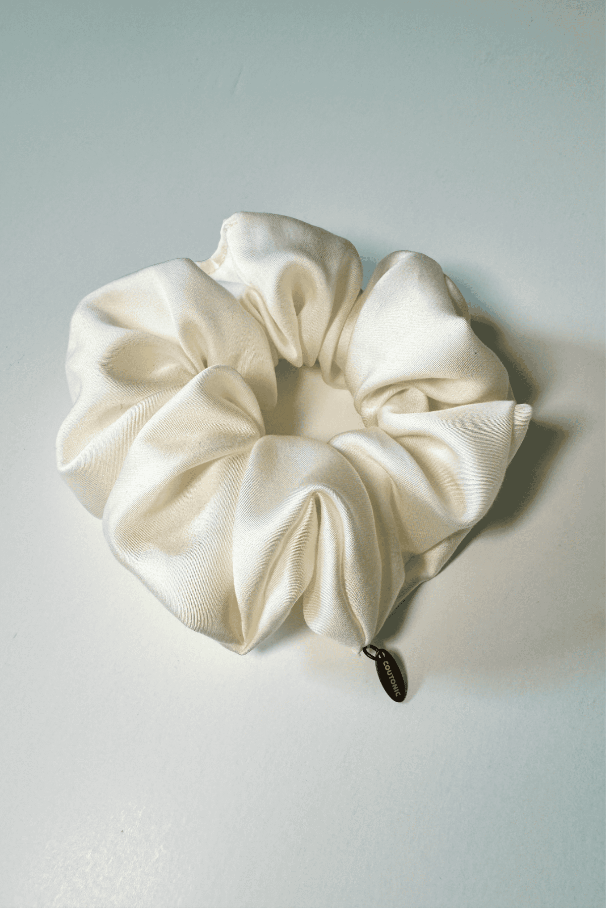 Tencel Driftwood White Scrunchie