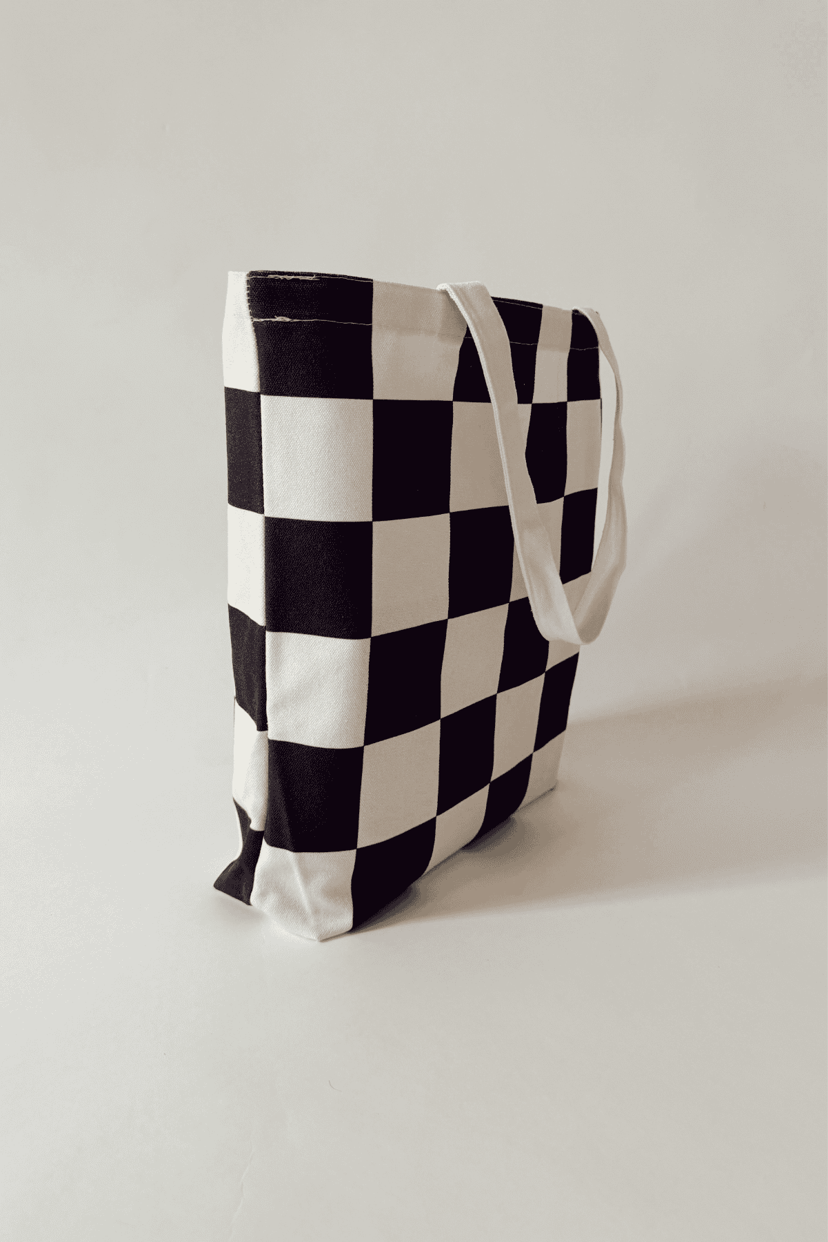 Organic Cotton Black Sands Checker Tote 2.0