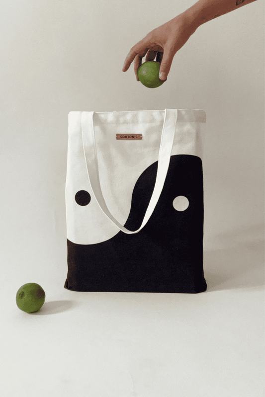 Organic Cotton Black Sands Yin Yang Tote 2.0