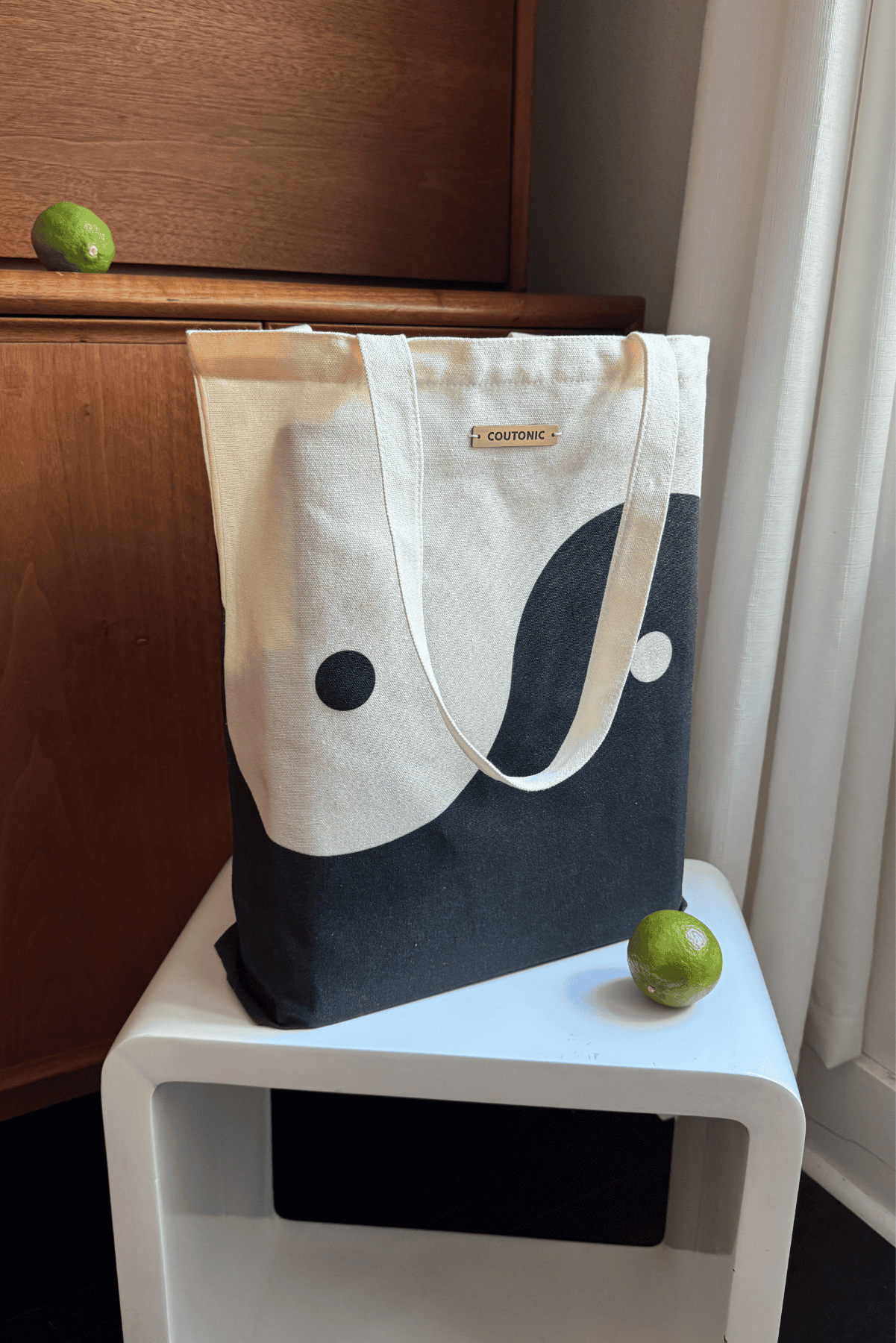 Organic Cotton Black Sands Yin Yang Tote 2.0