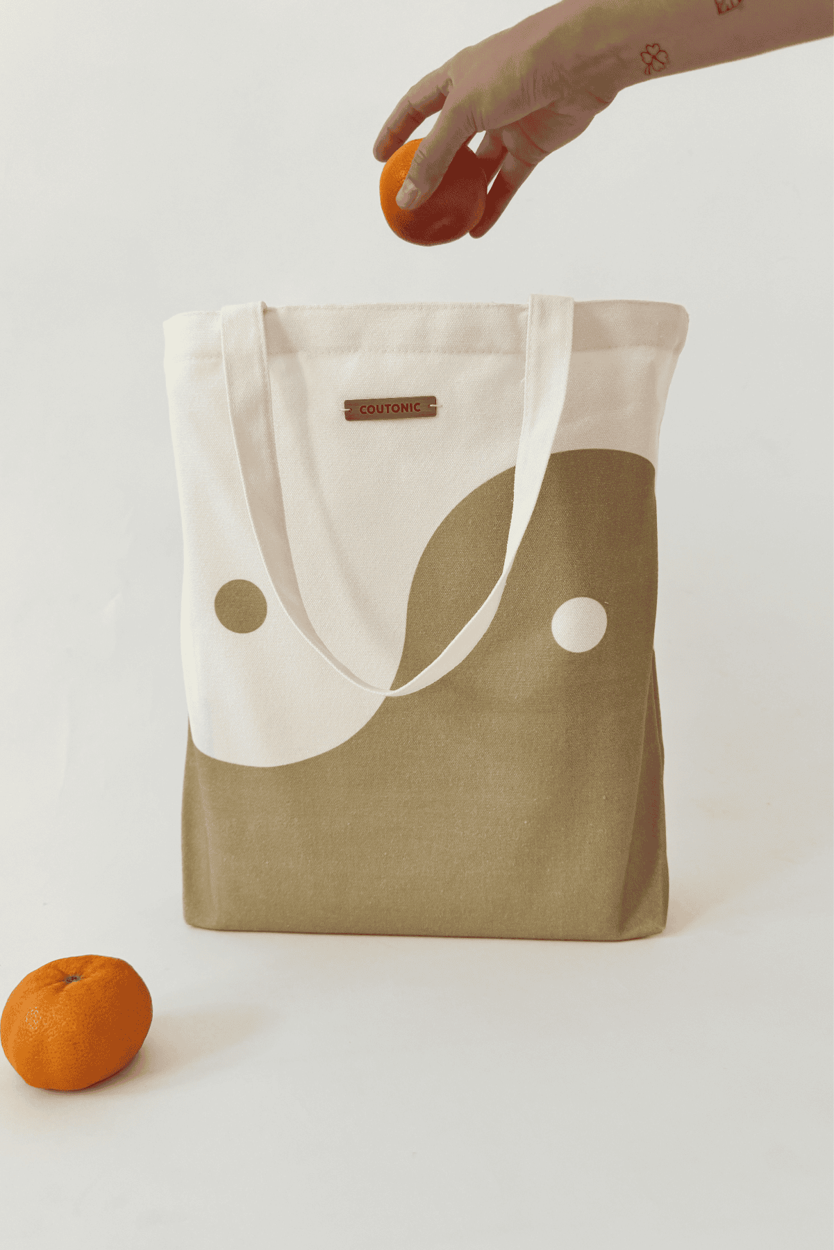 Organic Cotton Seaweed Green Yin Yang Tote 2.0