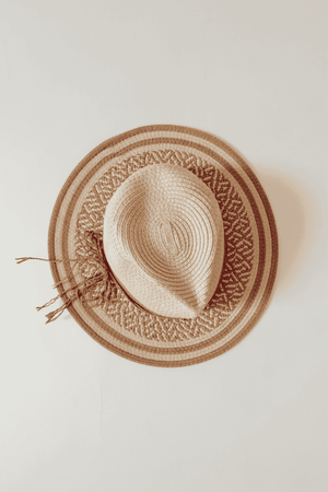 Preloved Woven Straw Panama Hat