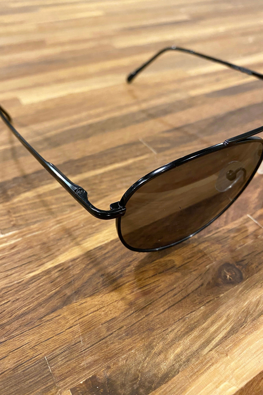 Thrifted Black Aviator Sunglasses