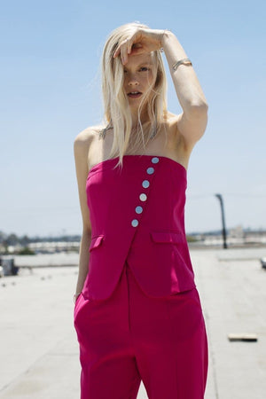 Magenta Tailored Tube Top - oh-eco