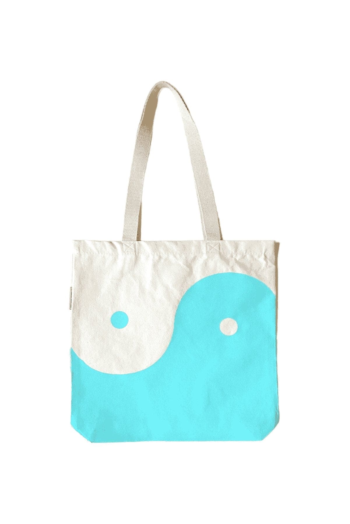 Organic Cotton Aqua Blue Yin Yang Tote - oh-eco