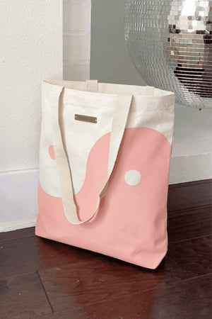 Organic Cotton Sunkissed Peach Yin Yang Tote - oh-eco