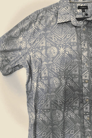 Preloved Light Blue Short Sleeve Hawaiian Shirt / XXL - oh-eco