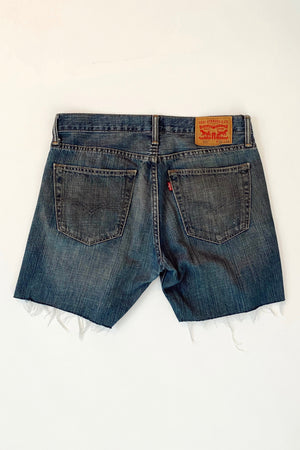 Upcycled Levi's 527 High-rise Mid Thigh Shorts / Size 33