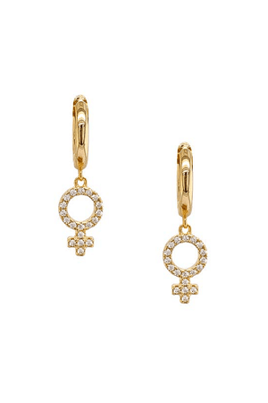 18K Gold Femme Huggie Earrings