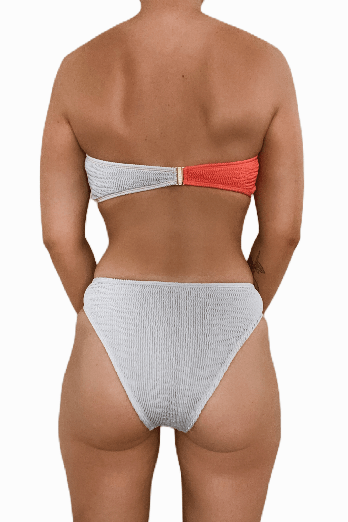 Recycled Nylon Coral Gray Venice Bikini Top